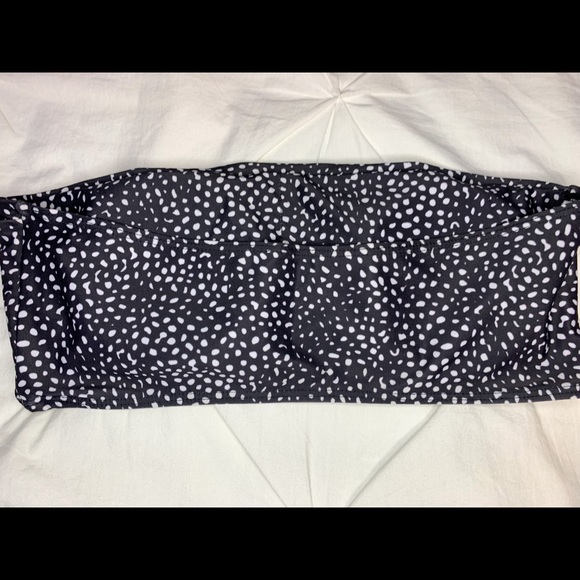 ZAFUL | Bandeau B&W Leopard Print Bikini Top - Picture 3 of 6